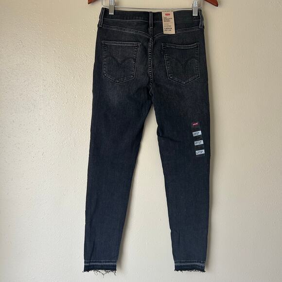 Levi’s Washed Black 720 High Rise Skinny Cropped Jeans Size 4/27 - Picture 6 of 10